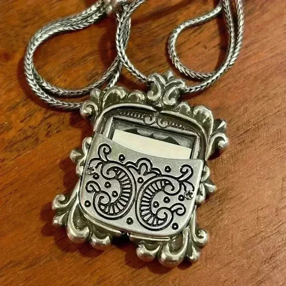 Vintage Brighton Picture Frame Locket Pendant Necklace - Picture 5 of 7